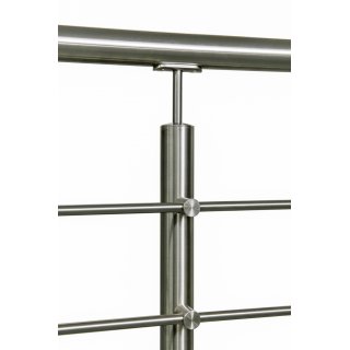 Reling-Gelnder aus Edelstahl geschliffen fr aufgesetzte Montage (U Gelnder = gerade Ausfhrung + 2 x 90 Ecke) Gesamtlnge 9,2 m
