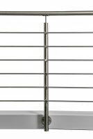 Reling-Geländer aus Edelstahl geschliffen für seitliche Montage (I Geländer = gerade Ausführung ohne Ecke)