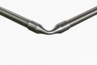 Reling-Geländer aus Edelstahl geschliffen für seitliche Montage (U Geländer = gerade Ausführung + 2 x 90° Ecke) Gesamtlänge 5,2 m