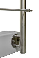 Reling-Geländer aus Edelstahl geschliffen für seitliche Montage (U Geländer = gerade Ausführung + 2 x 90° Ecke) Gesamtlänge 8,2 m