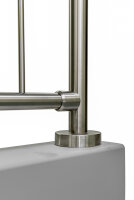 Stab-Geländer aus Edelstahl geschliffen für aufgesetzte Montage (U Geländer = gerade Ausführung + 2 x 90° Ecke) Gesamtlänge 10,6 m