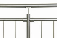 Stab-Geländer aus Edelstahl geschliffen für aufgesetzte Montage (I Geländer = gerade Ausführung ohne Ecke) 9,59m