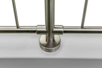 Stab-Geländer aus Edelstahl geschliffen für aufgesetzte Montage (I Geländer = gerade Ausführung ohne Ecke) 9,59m