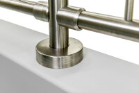 Stab-Geländer aus Edelstahl geschliffen für aufgesetzte Montage (I Geländer = gerade Ausführung ohne Ecke) 15,32m