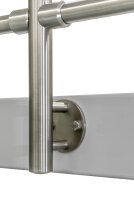Stab-Geländer aus Edelstahl geschliffen für seitliche Montage (U Geländer = gerade Ausführung + 2 x 90° Ecke) Gesamtlänge 4,9 m