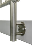 Stab-Geländer aus Edelstahl geschliffen für seitliche Montage (I Geländer = gerade Ausführung ohne Ecke) 4,82m