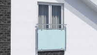 Französisches Edelstahl-Glasgeländer 1,56 m
