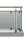 Glas-Geländer aus Edelstahl geschliffen für aufgesetzte Montage (U Geländer = gerade Ausführung + 2 x 90° Ecke) 12,5 m