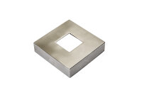 Edelstahlrosette 105 x 105 für Rohr 40 x 40